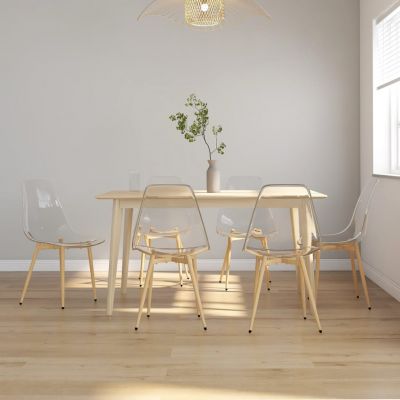 Gossi scaune de bucatarie, 6 buc., transparent, pet