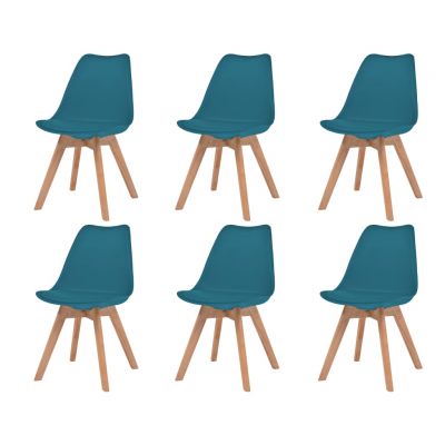 Gossi scaune de bucatarie, 6 buc., turcoaz, plastic