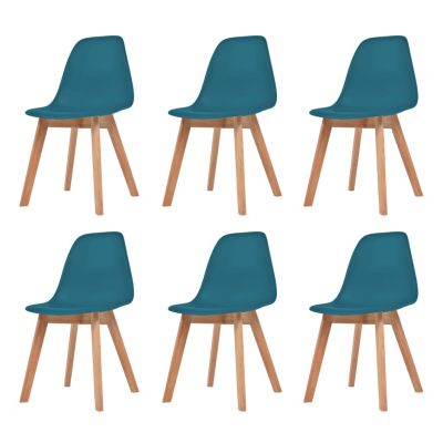 Gossi scaune de bucatarie, 6 buc., turcoaz, plastic
