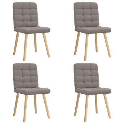 Gossi scaune de sufragerie, 4 buc., gri taupe, material textil