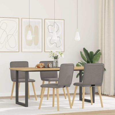 Gossi scaune de sufragerie, 4 buc., gri taupe, material textil