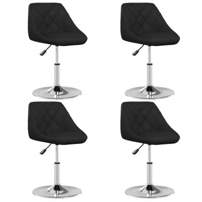 Gossi scaune de sufragerie, 4 buc., negru, piele ecologica