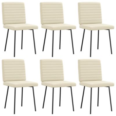 Gossi scaune sufragerie 6 buc., crem, piele ecologica