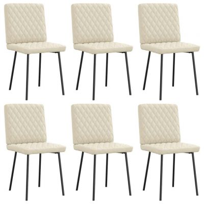 Gossi scaune sufragerie 6 buc., crem, piele ecologica