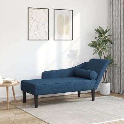 Gossi sezlong cu perne, albastru, material textil