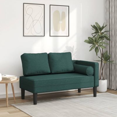 Gossi sezlong cu perne, verde inchis, material textil