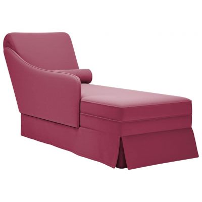 Gossi sezlong cu sezlong si cotiera dreapta wine red velvet