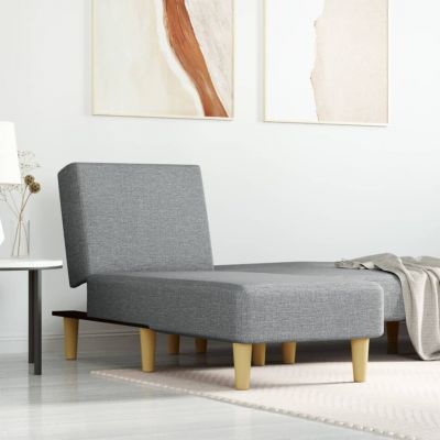 Gossi sezlong, gri deschis, material textil