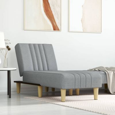 Gossi sezlong, gri deschis, material textil