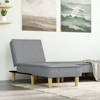 Gossi sezlong, gri deschis, material textil