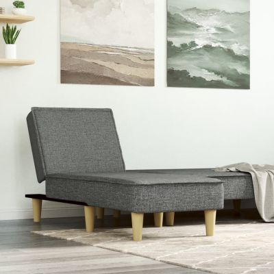 Gossi sezlong, gri inchis, material textil