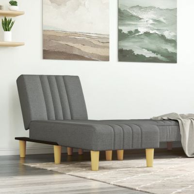 Gossi sezlong, gri inchis, material textil