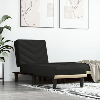 Gossi sezlong, negru, material textil