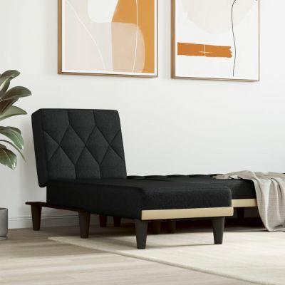 Gossi sezlong, negru, material textil