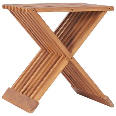 Gossi taburet de gradina pliabil, 40 x 32 x 45 cm, lemn masiv de tec