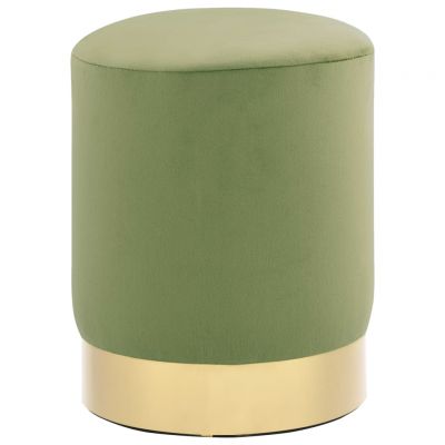 Gossi taburet, verde mustar si auriu, catifea