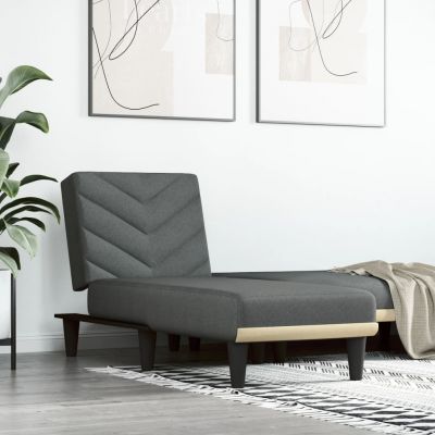 Gossi Șezlong, gri inchis, material textil