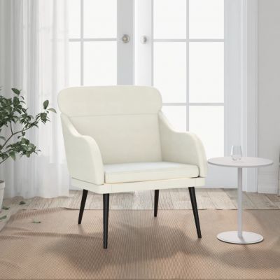 Gossi fotoliu, crem, 63x76x80 cm, catifea