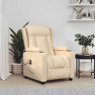 Gossi fotoliu de masaj, crem, material textil