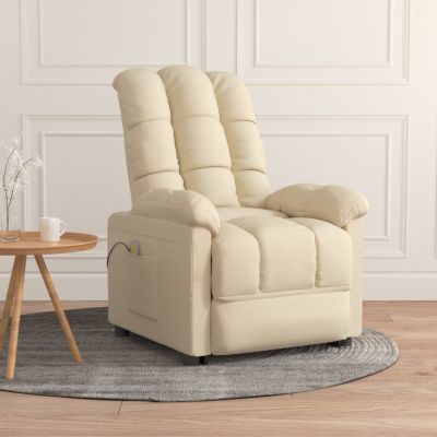 Gossi fotoliu de masaj, crem, material textil