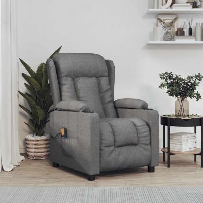 Gossi fotoliu de masaj, gri inchis, material textil