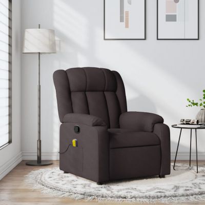 Gossi fotoliu de masaj rabatabil, maro inchis, material textil