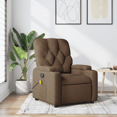 Gossi fotoliu de masaj rabatabil, maro, material textil