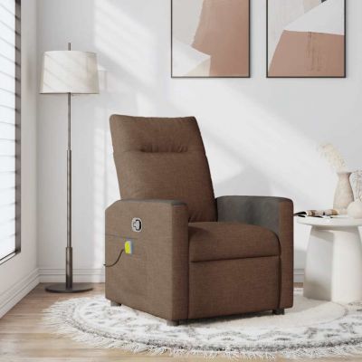 Gossi fotoliu de masaj rabatabil, maro, material textil