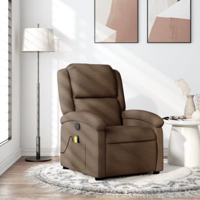 Gossi fotoliu de masaj rabatabil, maro, material textil