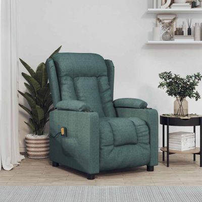 Gossi fotoliu de masaj, verde inchis, material textil