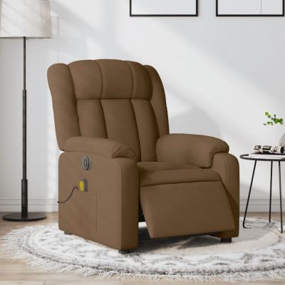 Gossi fotoliu electric de masaj rabatabil, maro, textil