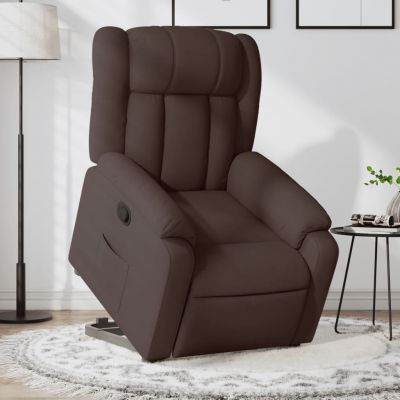 Gossi fotoliu rabatabil cu ridicare pe verticala, maro inchis, textil
