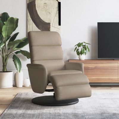 Gossi fotoliu rabatabil cu suport picioare cappuccino piele ecologica