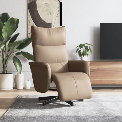 Gossi fotoliu rabatabil cu suport picioare cappuccino piele ecologica