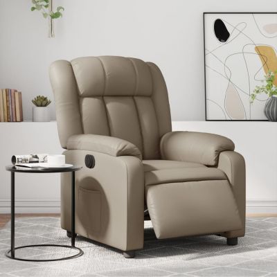Gossi fotoliu rabatabil electric, cappuccino, piele ecologica