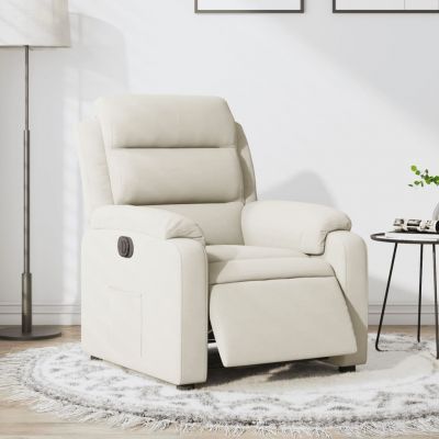 Gossi fotoliu rabatabil electric, crem, catifea