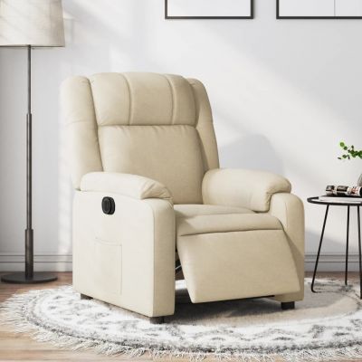 Gossi fotoliu rabatabil electric, crem, material textil