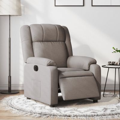 Gossi fotoliu rabatabil electric, gri taupe, material textil