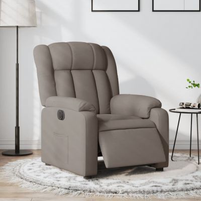 Gossi fotoliu rabatabil electric, gri taupe, material textil