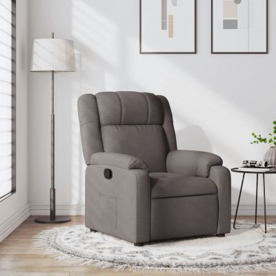 Gossi fotoliu rabatabil, gri taupe, material textil