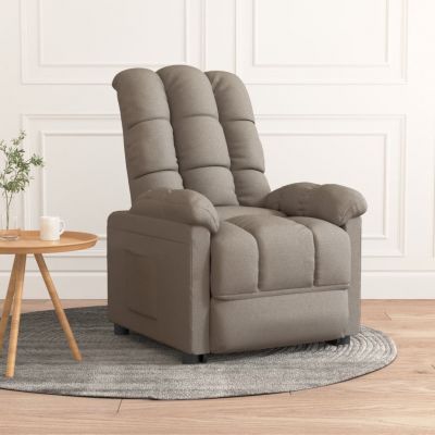 Gossi fotoliu rabatabil, gri taupe, material textil ieftin