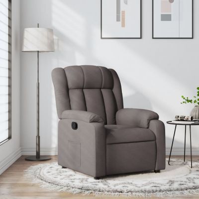 Gossi fotoliu rabatabil, gri taupe, material textil