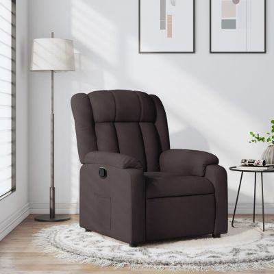 Gossi fotoliu rabatabil, maro inchis, material textil
