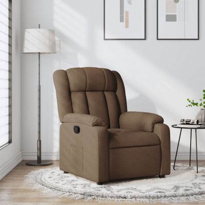 Gossi fotoliu rabatabil, maro, material textil