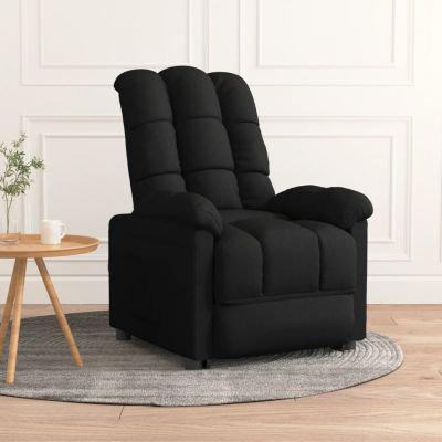 Gossi fotoliu rabatabil, negru, material textil ieftin