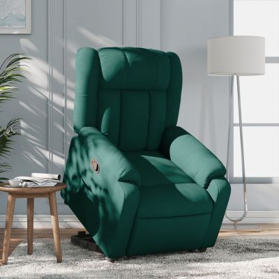 Gossi fotoliu rabatabil ridicare pe verticala, verde inchis, textil