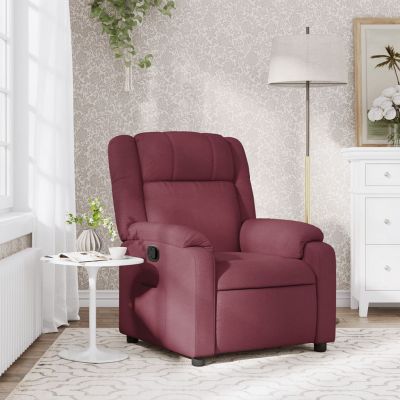 Gossi fotoliu rabatabil, rosu vin, material textil