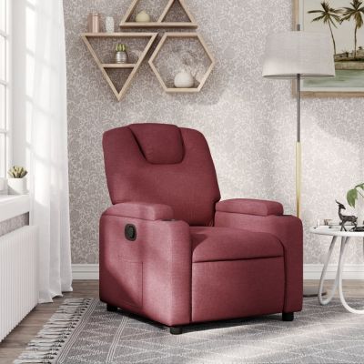 Gossi fotoliu rabatabil, rosu vin, material textil