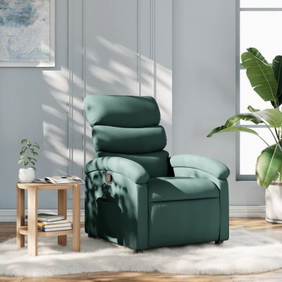 Gossi fotoliu rabatabil, verde inchis, material textil