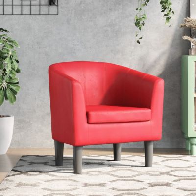 Gossi fotoliu tip cuva, rosu, piele ecologica
